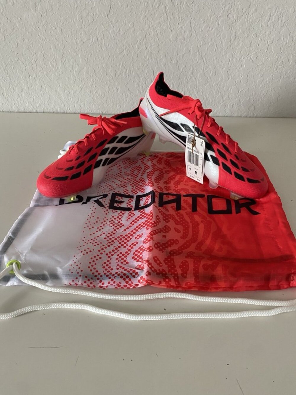 ADIDAS PREDATOR ELITE FG SOCCER CLEATS JS0433 Men’s Sz 7 Women’s 8 W/Bag NEW